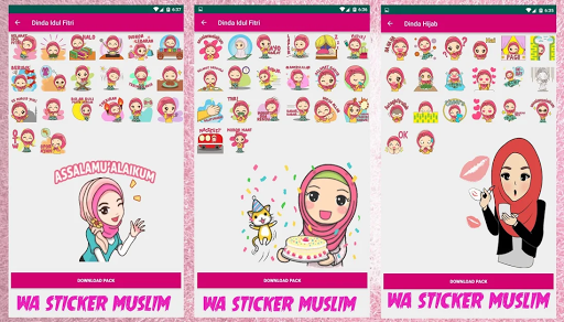 WA Sticker Muslimah Islamic Sticker Cute