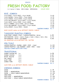 Fresh Food Factory menu 2