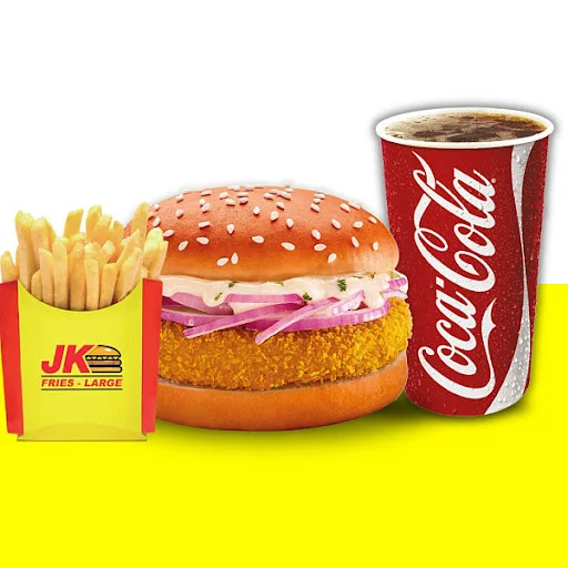 Mumbai Burger + Fries + Coke (300 Ml)