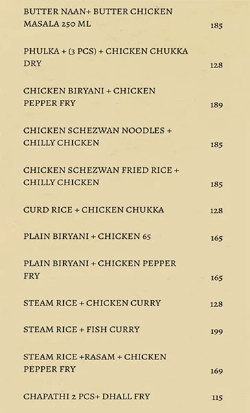 Food Box menu 