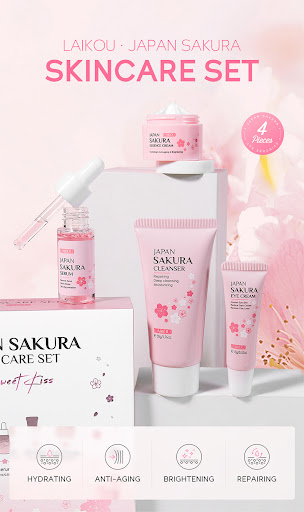 Title 7, Sakura Skin Care Set 4-piece Cleansing Eye Crea...