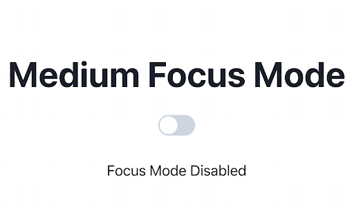 Medium Focus Mode