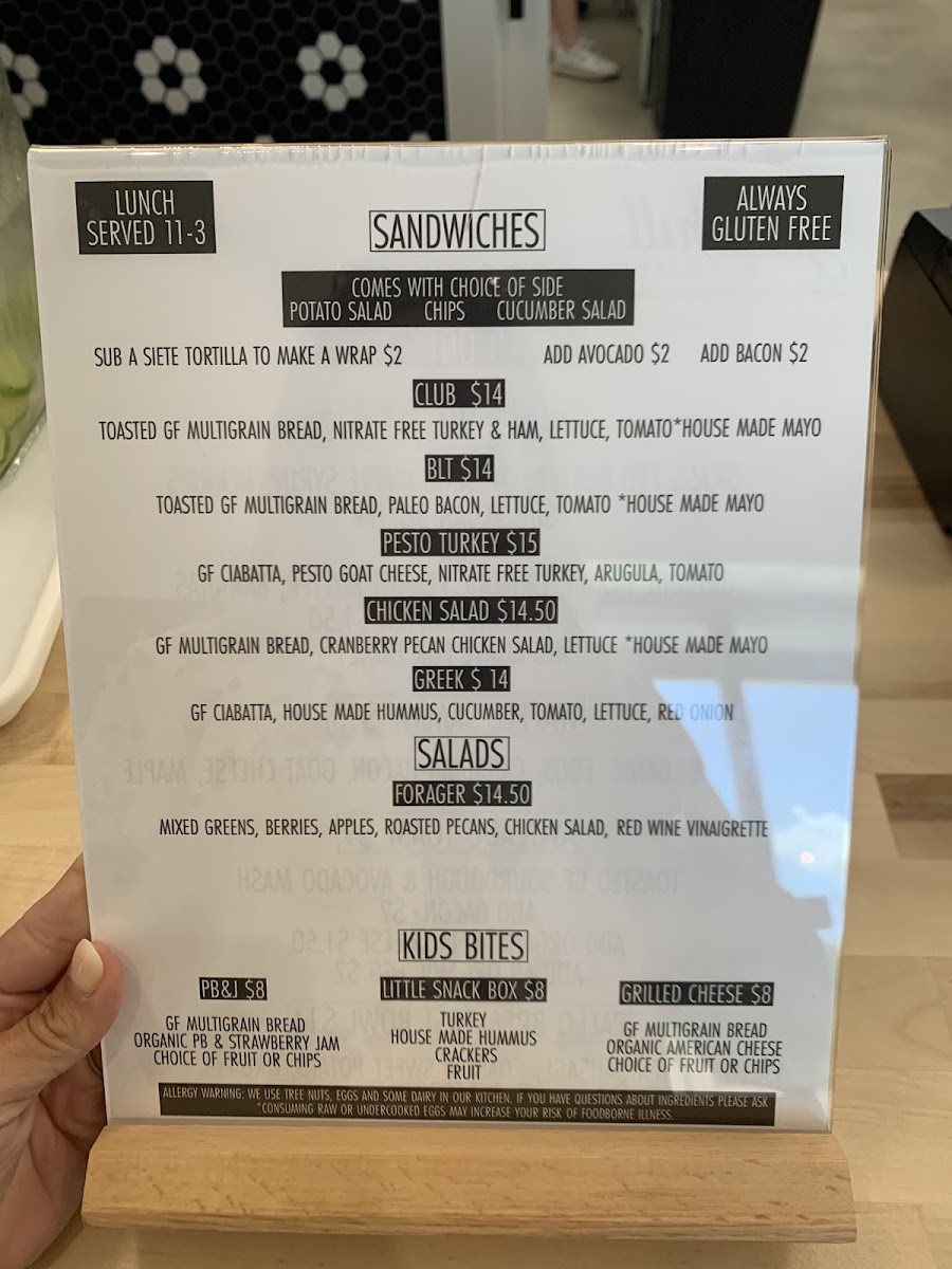 Lunch Menu