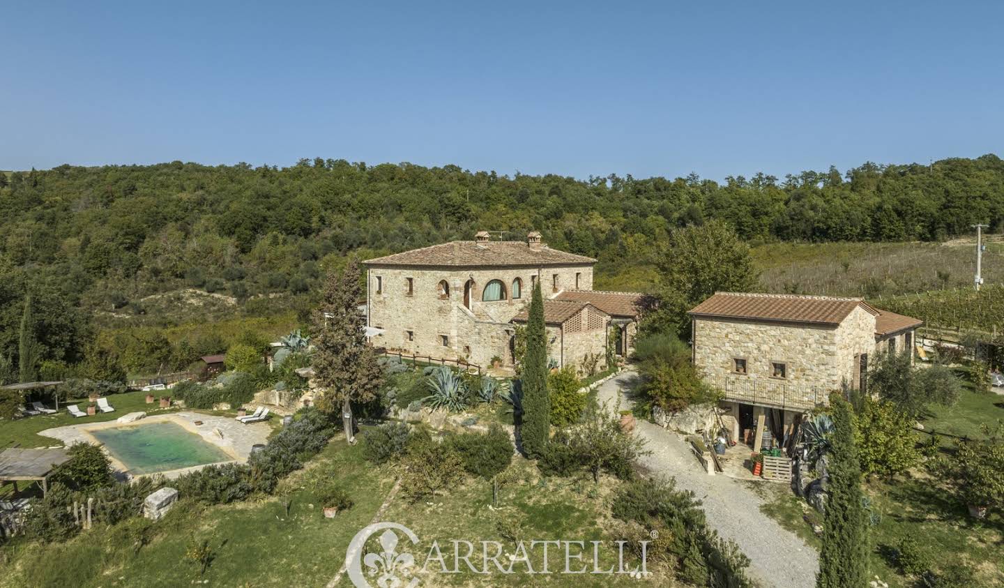 Corps de ferme avec jardin et piscine Rapolano Terme