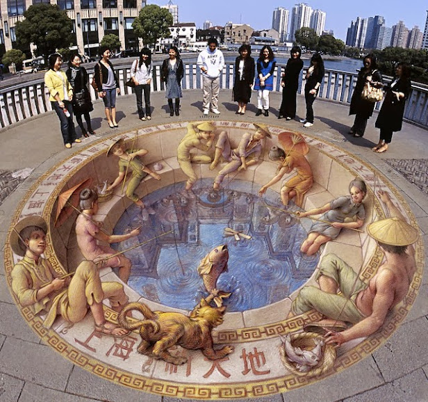 3D street art .. looks like real