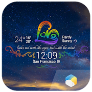 Download Rainbow Love theme widget 