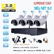 Bộ Kit Camera Wifi 4 Kênh Nvr Kit Super Hd 3.0Mpx - Có Míc