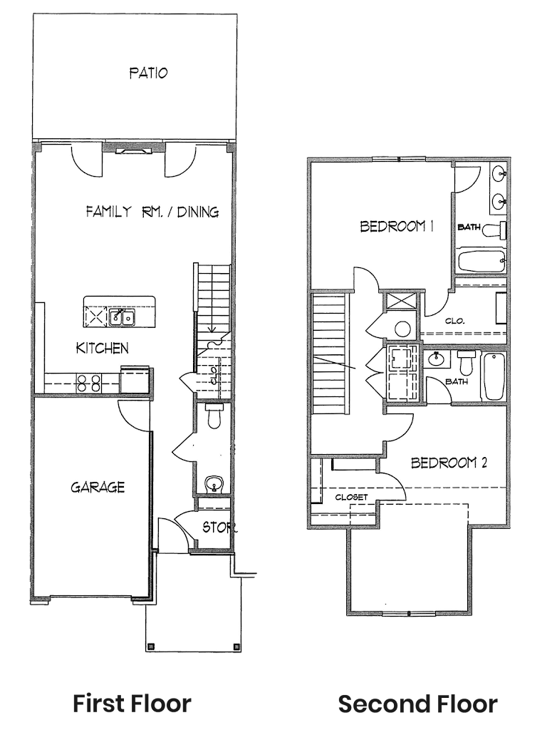 Muskwood Townhome Floorplan Diagram