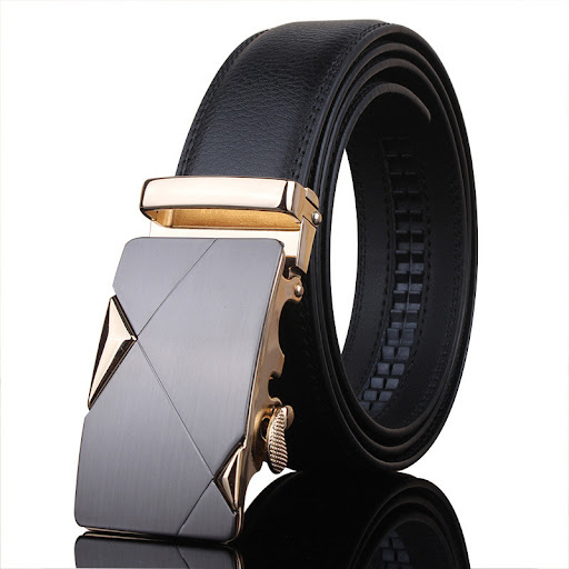 Title 11, Mens Automatic Buckle Casual Leather Belt. Eff...