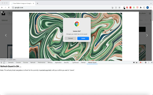 Chrome Refresh Guard chrome extension