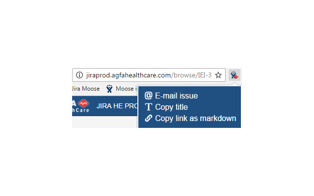 Agfa JIRA chrome extension