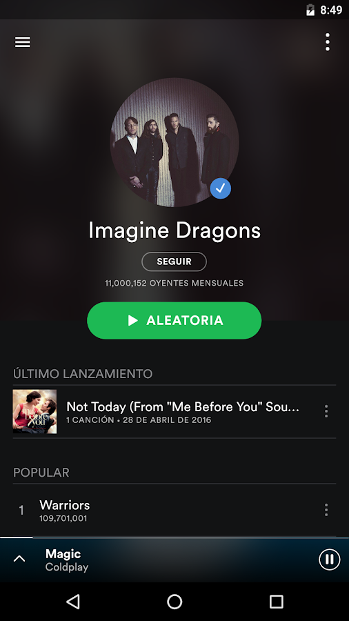   Spotify Music: captura de pantalla 