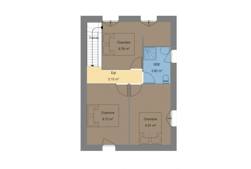  Vente Terrain + Maison - Terrain : 302m² - Maison : 87m² à Guipavas (29490) 