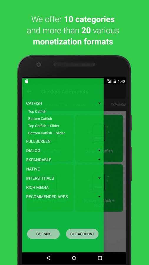    Clickky's Ad Formats- screenshot  