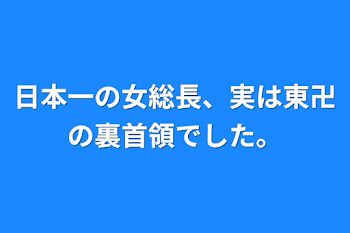 日本一の女総長、実は東卍の裏首領でした。