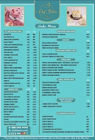 Chef Bakers menu 1