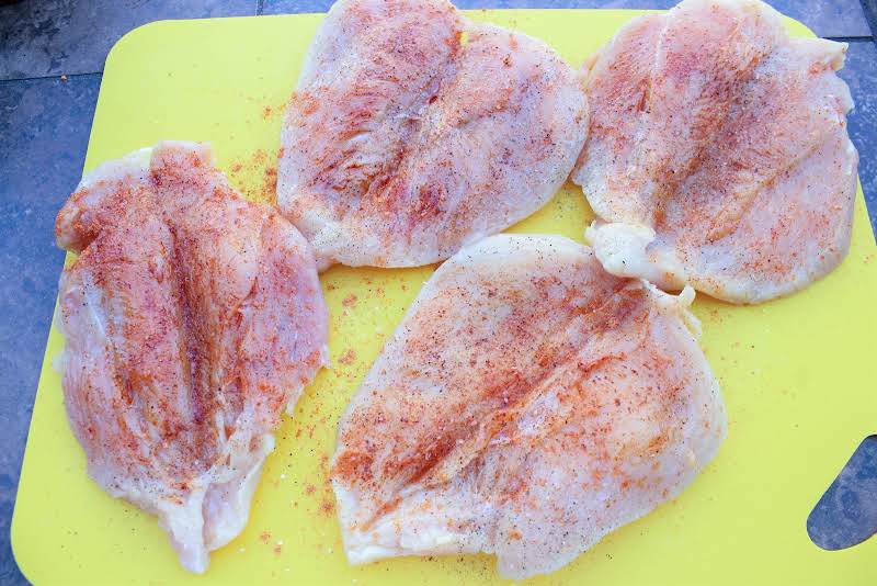 Seasoning Butterflied Chicken.