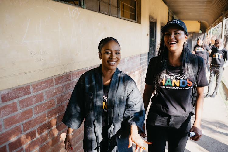 Actress Nomzamo Mbatha and Miss SA 2018 Tamryn Green