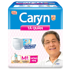 Tã-bỉm quần người lớn Caryn mỏng nhẹ M8 (8 Miếng)