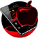 Red Neon Apple Dark Theme icon