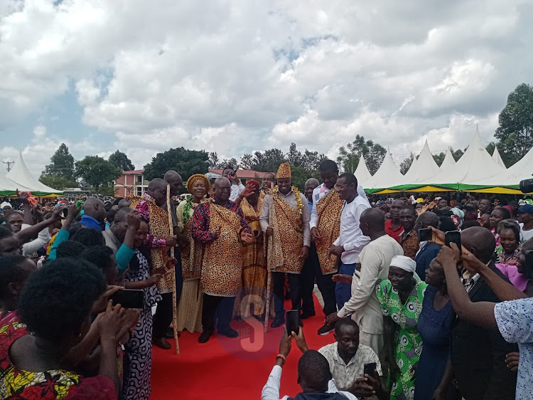 MP Ndindi Nyoro with other leaders during the women groups fund drive in Teso, Busia county on May 18, 2024