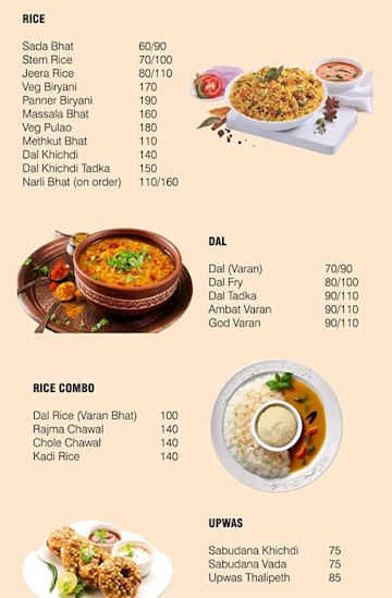 Swaraj Misal menu 