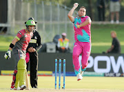 Kyle Abbott bowls for the Durban Heat against the Tshwane Spartans during the 2019 Mzansi Super League match in Centurion.  