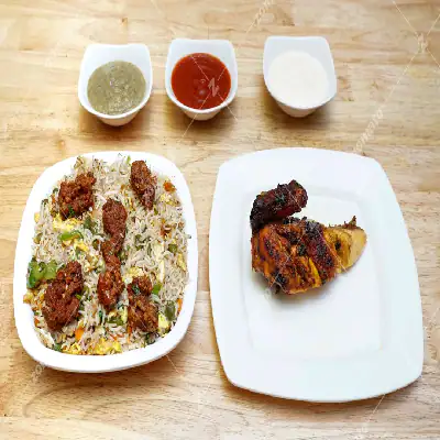 Beef Fried Rice + Grilled Chicken (1/4)