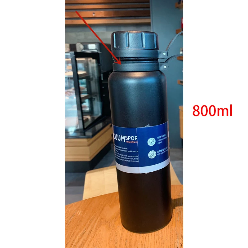 Outdoor Sport Thermos Edelstahl Große Kapazität Vakuum-Flasche Wasserbecher Tragbar Ideal für Sport & Outdoor Aktivitäten