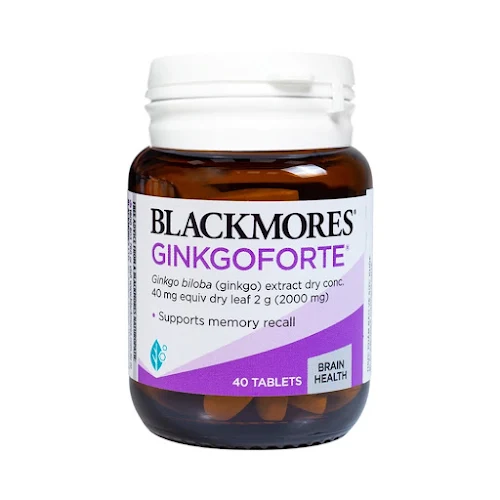 Viên uống Blackmores Ginkgoforte hỗ trợ tuần hoàn máu não (40 viên)
