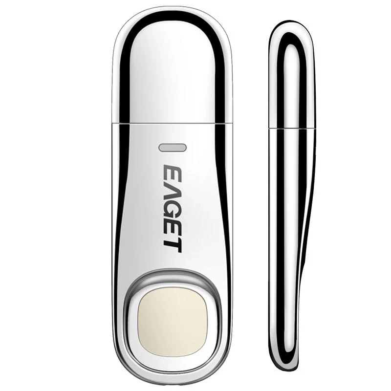 Clé USB Eaget FU60 avec cryptage par empreinte digitale, cadeau personnalisé en métal, 32G 64G, sécurité renforcée et accès facile aux données.