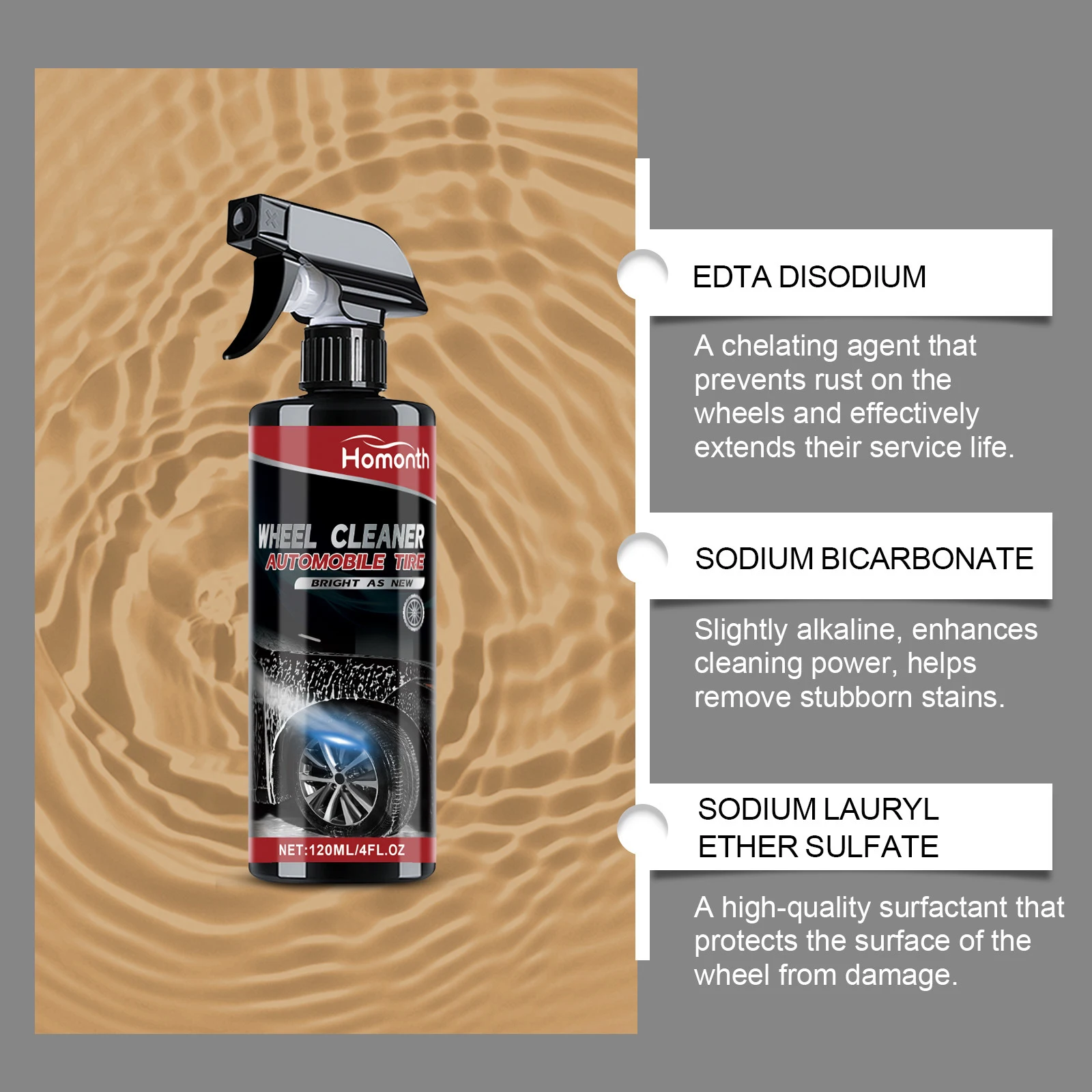 Title 3, Spray Limpador de Rodas Automotivas Remove suje...