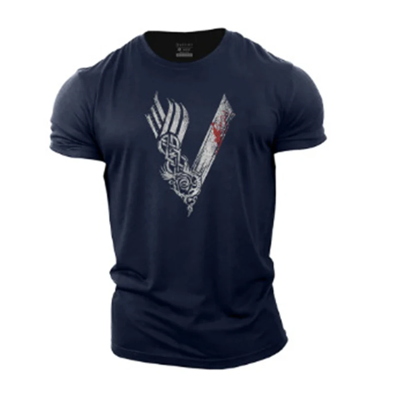 Men's Simple Printing Casual Sports Short Sleeve Tee Perfect for Workouts and Everyday Wear. Comfortable and Stylish, De