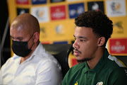 Bafana Bafana captain Ronwen Williams during the press conference at Safa House in Johannesburg on November 17 2021.