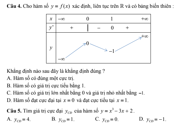 đề minh họa lần 1 năm 2017 môn Toán của Bộ 50 câu trắc nghiệm dayhoctoan.vn 