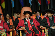 File photo of Chief Justice Mogoeng Mogoeng being awarded an honorary doctorate at the University of Johannesburg (UJ).