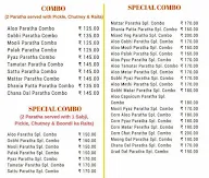 Oye!! Paratha menu 2