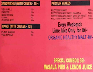 Sri Krishna Juice And Chaats menu 1