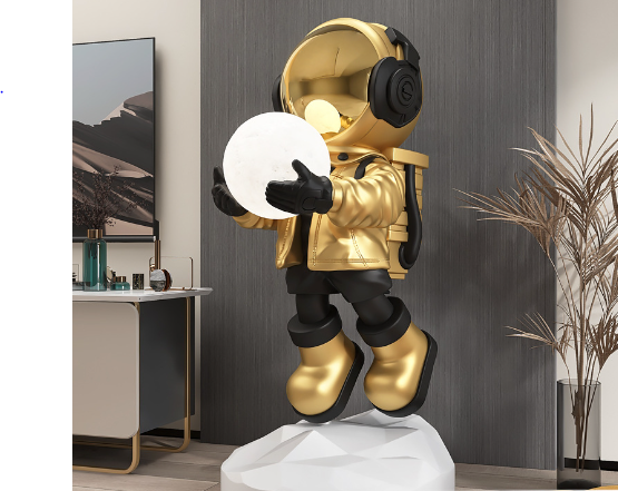 Astronauten welkomstkamer decoratieverlichting van vloer tot plafond. Creëer een unieke sfeer met dit prachtige lichtontwerp.