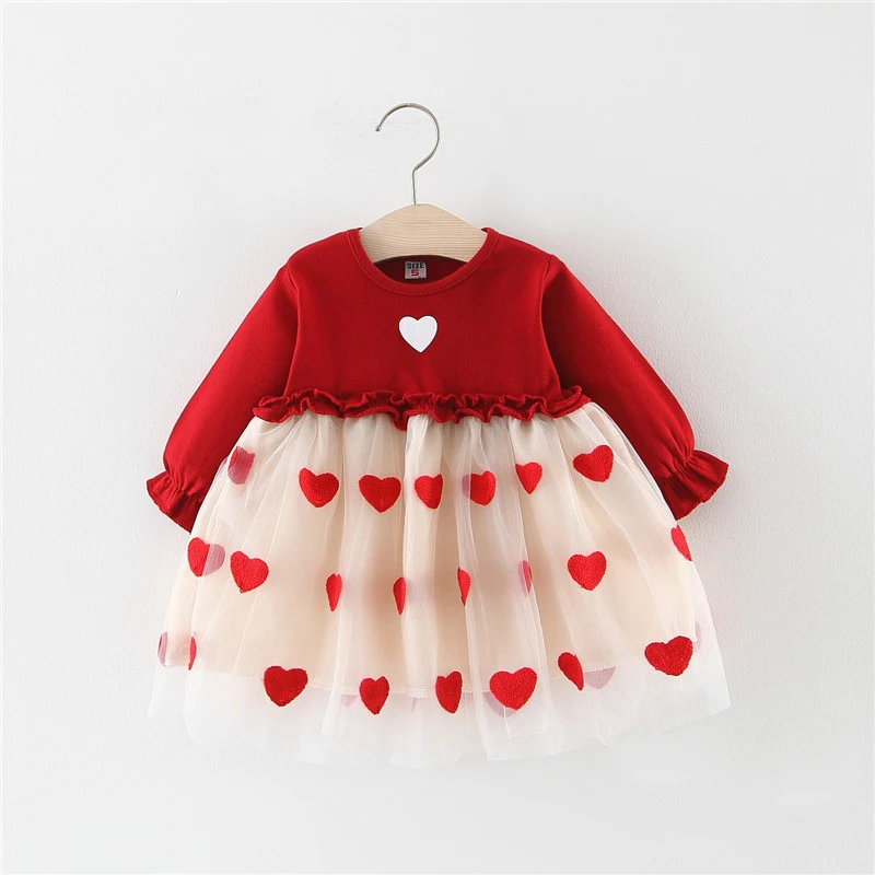 Title 2, Robe fille couleur unie avec coutures, dentelle...