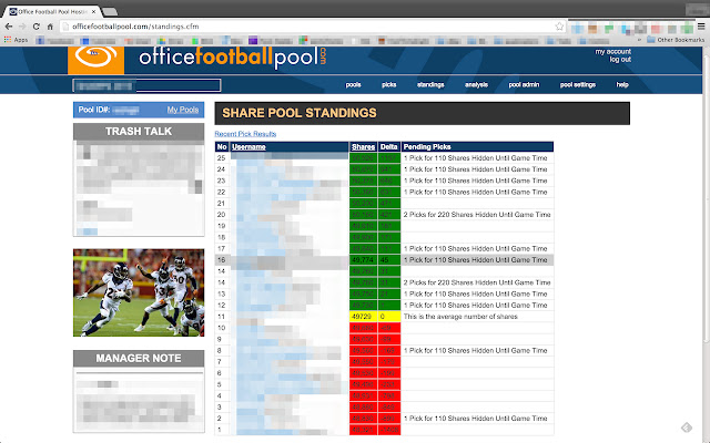 Office Football Pool Enhancer chrome extension