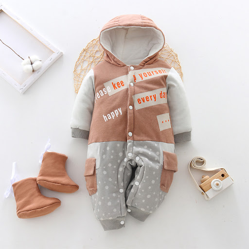 Title 4, Newborn one-piece thick clothes Keep your baby ...