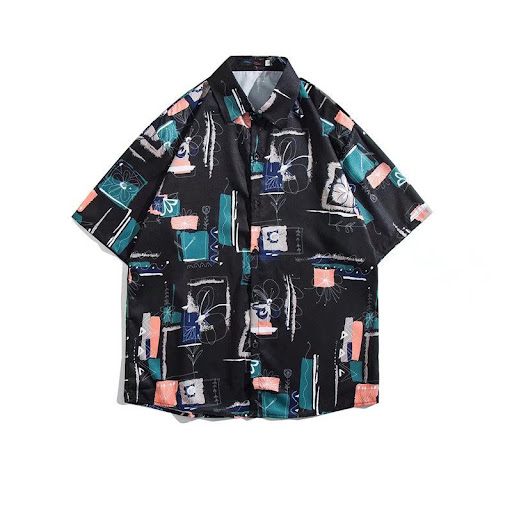 Title 4, Mens Beach Hawaiian Shirts Youth Trendy Casual...