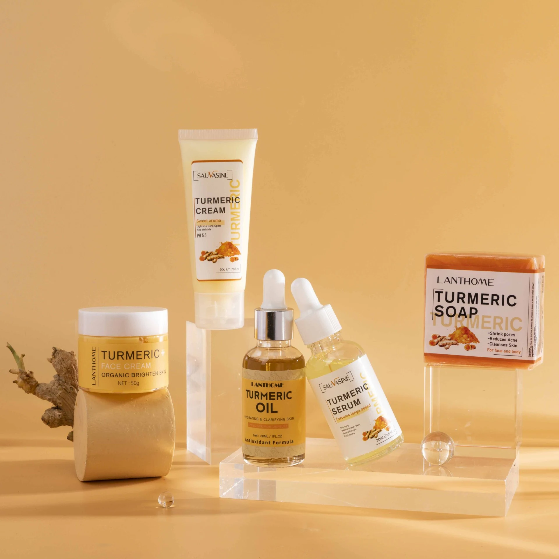 Title 2, Lotus Spring Turmeric Series 5-Piece Moisturizi...