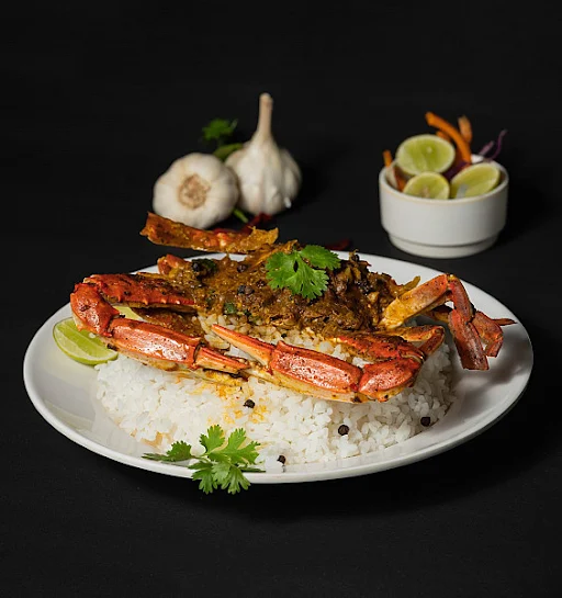 Chettinadu Crab Curry + Rice