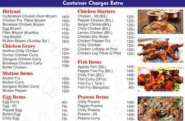 Red Chillies curries point menu 