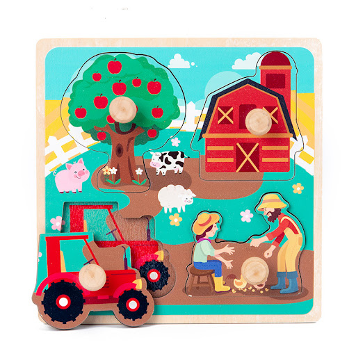 Title 3, Cognitive Board Puzzle Childrens Building Bloc...