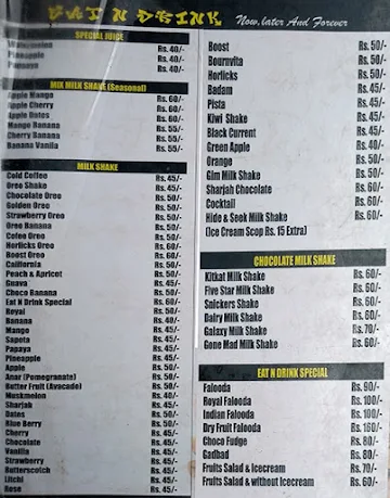 Eat N Drink menu 