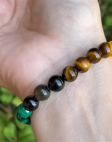 Unisex armband van natuursteen citr - 0