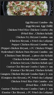 Aaha Biryanis menu 2